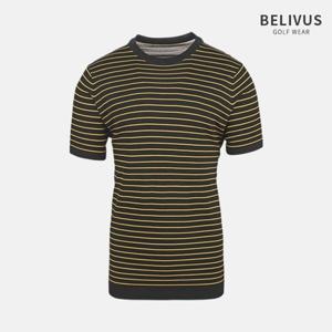 빌리버스 남성 골프웨어 스트라이프 줄무늬 여름 니트 반팔티 BRM012