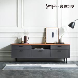 장인가구 루시퍼 그레이 다용도 수납 1800 거실장