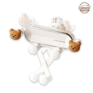 카쏙 곰돌이 중력거치대 차량용 거치대 자동차 핸드폰 거치 송풍구 중력거치대