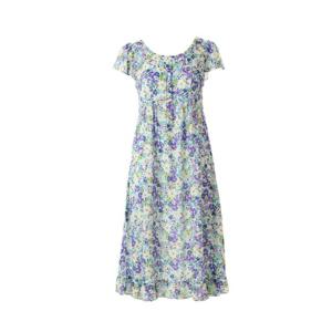 와코루 잔꽃나염 브라컵이 있는 여성 원피스잠옷 WGN7172