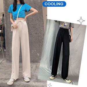 헤일리 와이드 팬츠 쿨링 루즈핏 바지 봄 여름 밴딩