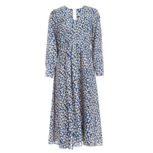 [샵앤]여성 블루 브이넥 데일리 롱 원피스 JL-WDR-1021-블루