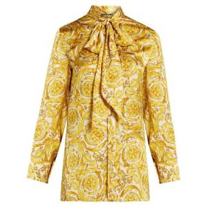 25 FW 베르사체 바로코 프린트 실크 셔츠 10145961A10414 TP432088056