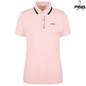 [핑골프][양말증정]여성 카라 배색 반팔 티셔츠 121E2TO453_PK