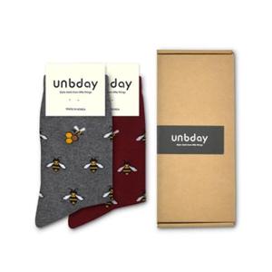 아트박스/언비데이 [2PACKS] 남녀공용 꿀벌 패턴삭스 2P SET