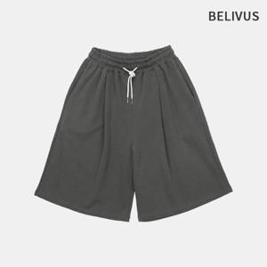 [빌리버스]빌리버스 남자 피그먼트 밴딩 와이드 반바지 BNEP015