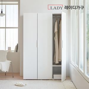 레이디가구 빈트 베이직 수납 시스템 옷장 1200 C세트 (800 이불장 (2단 행거 옷장) +