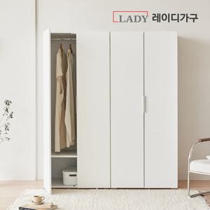 레이디가구 빈트 베이직 수납 시스템 옷장 1600 A세트 (800 긴옷장 + 800 이불장 (2단