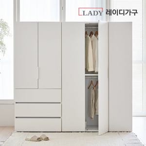 레이디가구 빈트 베이직 수납 시스템 옷장 2000 G세트 (800 이불장 (2단 행거 옷장) +