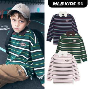 [MLB키즈 공식] 25FW 스트릿 스트라이프 럭비 셔츠 (3color) 7APQB0154