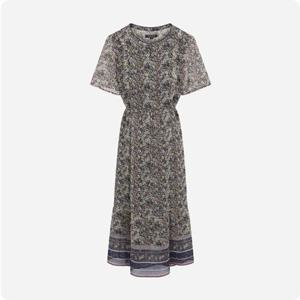 [써스데이아일랜드](T256MOP159W)프릴 포인트 보더믹스 원피스