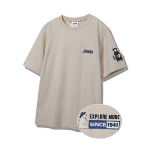 [지프]JP2TSU102 곰 와펜 2024년 아이보리 반팔티_SC