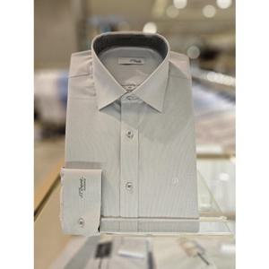 [듀퐁] (SE5FM21LS314SNY) 2025년FW슬림핏 도비패턴 폴리레이온스판 네이비 셔츠