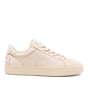 토즈 베이지 스웨이드 로우탑 레이스업 스니커즈 XXW04L0HZ4 0R