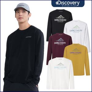 디스커버리 25FW 가을신상 공용 마운틴 그래픽 세미오버핏 긴팔티 DXRL21054