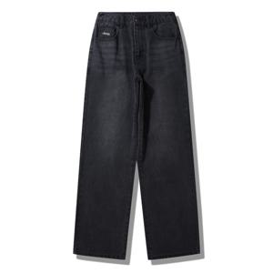 [지프] 남여공용 제원단 텍션지 와이드 블랙 데님 팬츠 청 바지 JQ3DPU532