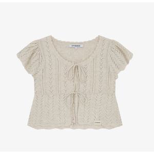 시티브리즈 크로셰 더블 타이 반팔 가디건 BB CTH2CD04 BE