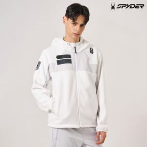 [스파이더] 남성 패트롤 플리스 후드 집업 SPKWCNFT304MWHT