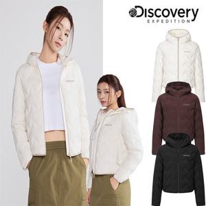 디스커버리 25FW 신상/여성/고윤정착장/퀄팅/무봉제/세미오버핏/세미크롭/티베른 튜브 구스다운 경량패딩 DWDJ84056