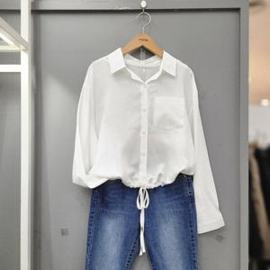 [무자크]스트링 실키면 블라우스 P2BL04
