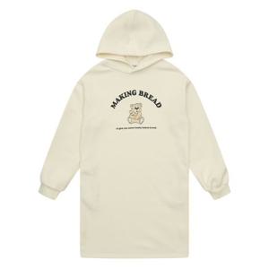 [에꼴리에]여아 기모 베어 프린트 후드 원피스 21D5852_IV