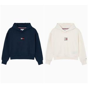 [타미힐피거칠드런TD] 라인 스톤 플래그 후드 티셔츠 (T42F7KKO580GT1)