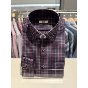 닥스셔츠 밑단일자 일반핏 노케어 스몰 체크 긴소매 남방 (DLW1SHCL108R1)