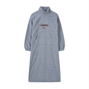 [엔비에이]여성 플리스 하프 집업 원피스 N254TO712P그레이