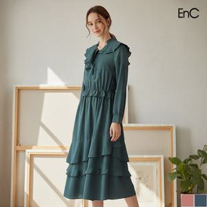 [ENC] 페미닌 러플 카라원피스 (ENOW14V45W)