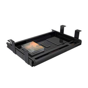 책상 키보드 하단트레이 스마트폰수납 받침대 거치대 책상트레이 키보드트레이 슬라이드 레일형 공간활용 거치대 받침대 하단트레이 스마트폰수납