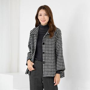 [모슬린]엄마옷 카라 체크 정장 울모직 정장자켓 510FGH058 마담