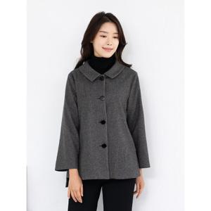 [모슬린]엄마옷 카라 체크 울 망토자켓 516FGH157 마담/중년여성