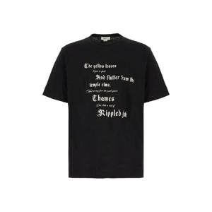 25SS 알렉산더 맥퀸 블랙 코튼 t 셔츠 815069QTAC70526 TP565508643