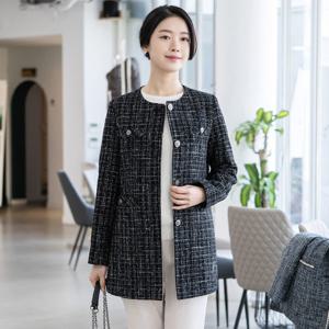 [모슬린]엄마옷 트위드 라운드 롱자켓 515FGH172 마담/중년여성/