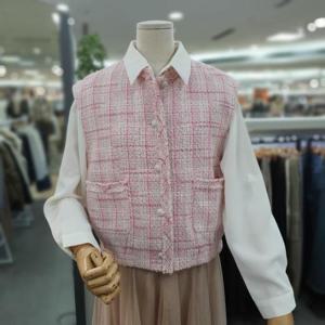 아날도바시니 DP01 프레이드 트위드 베스트 AY02VT01N