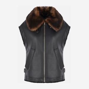 펜디 블랙 나파 시어링 오버사이즈 베스트 FM5434 AHBDF0GME