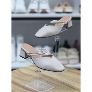 바이로쏘 세이브존06 소가죽 스퀘어 토 청키힐 4.5cm 블로퍼 뮬 (BY)24S12140CA2