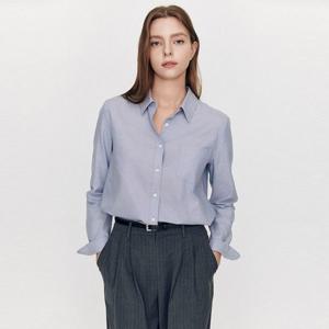 [지오다노]여자 옥스포드 긴팔 셔츠 345902