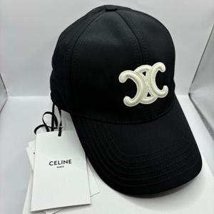 25SS 셀린느 트리오페 트리옹프 베이스볼캡 남녀공용 모자 블랙 화이트 2AUT6969P