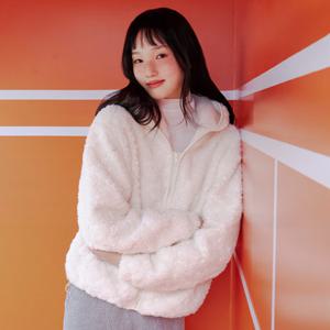 [LAP] 랩 레이스 플라워 뽀글이 후드집업 겨울 점퍼 (AR4WZA61)