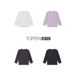 [탑텐키즈]MKG5TS3903 공용) 에센셜 코튼 기본핏 긴팔 티셔츠