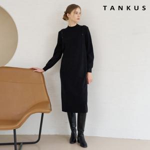 [탱커스]숄더 버튼 포인티드 니트 원피스 (TX4OP016L0)