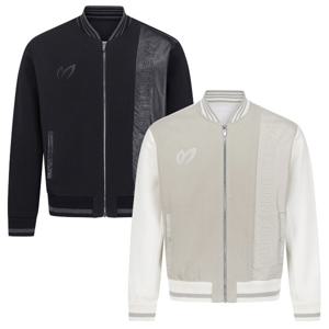 [양말증정]남성 에코레더 엠보 레터링 집업 가디건 (411D3SD308)