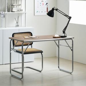 [채우리] 하든 1200 미드센츄리 크롬 엣지 스틸 프레임 테이블 책상 식탁