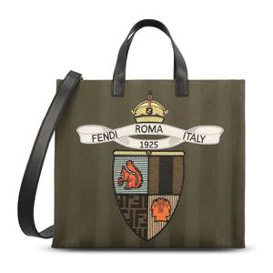 펜디 로고 자수 캔버스 클럽 토트백 7VA390AU4T F1RZ8