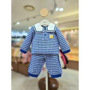 [아가방]MARIO스마일 체크 상하세트 01T123013