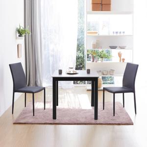 [베스트리빙] 앨빈 블랙 젠 800 2인 세라믹 식탁세트