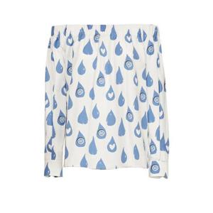 26 SS 막스마라 코튼 큐라카오 Curacao 프린트 오프숄더 탑 11110622600