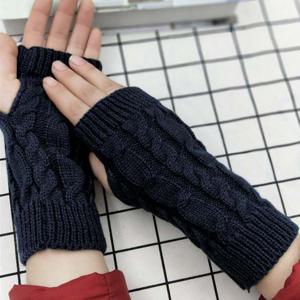 꽈배기 니트 핸드워머 네이비 겨울장갑 손토시 손토시 니트팔토시 암워머 겨울장갑 꽈배기팔토시 니트장갑 핸드워머 겨울손목토시