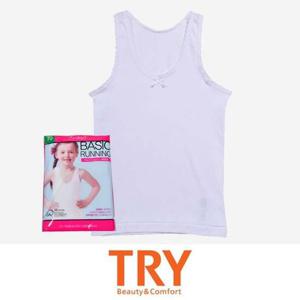 (트라이)순면 소재 리본 포인트 크리켓 여 아동 런닝